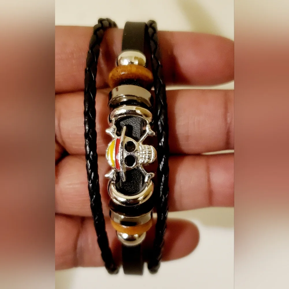 Onepiece Black and Orange Unisex Bracelet